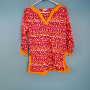 All For Color Cotton Blouse Women's Size Medium